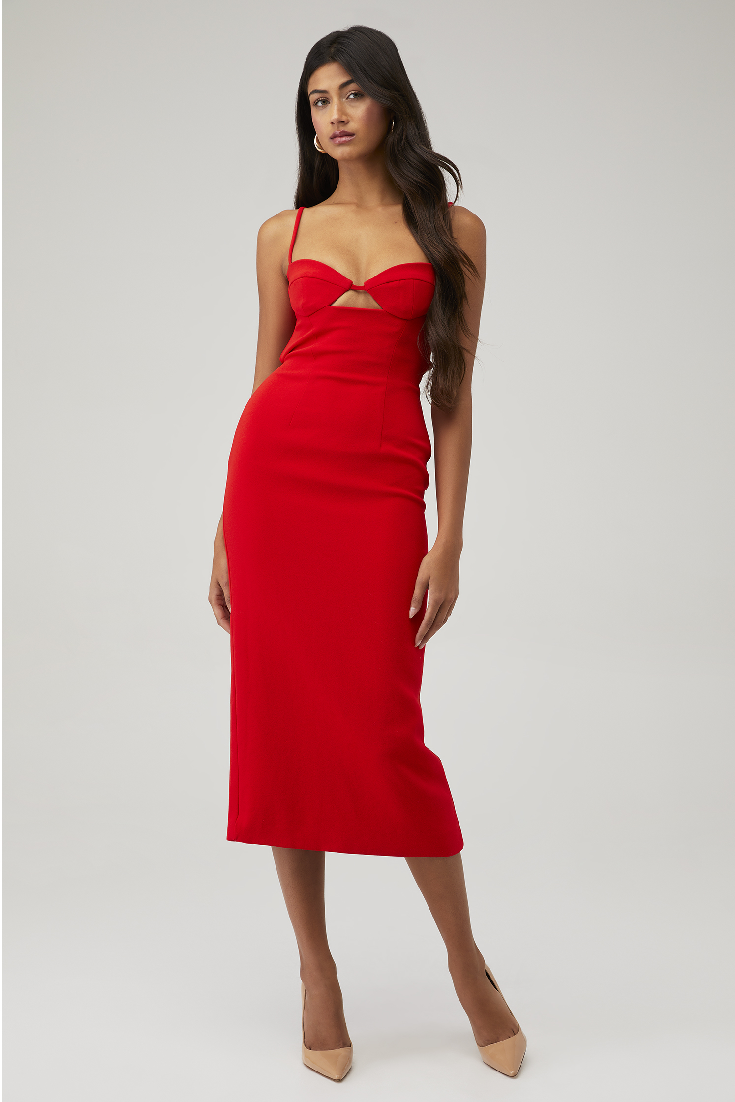 bec midi dress in red runaway the label Runaway The Label