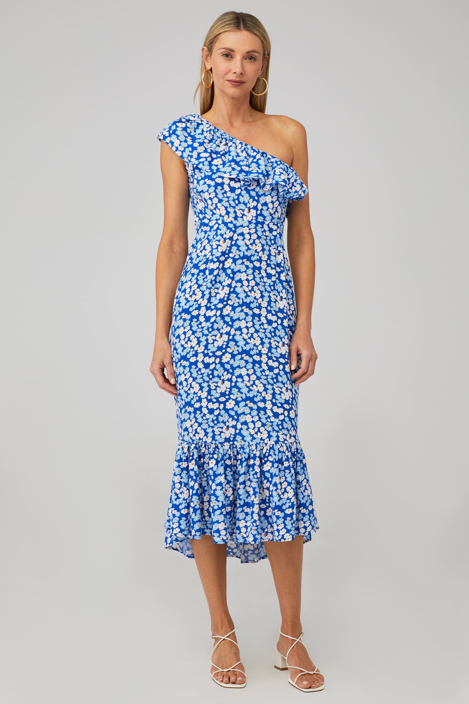 santorini dress in off white retro floral astr the label ASTR